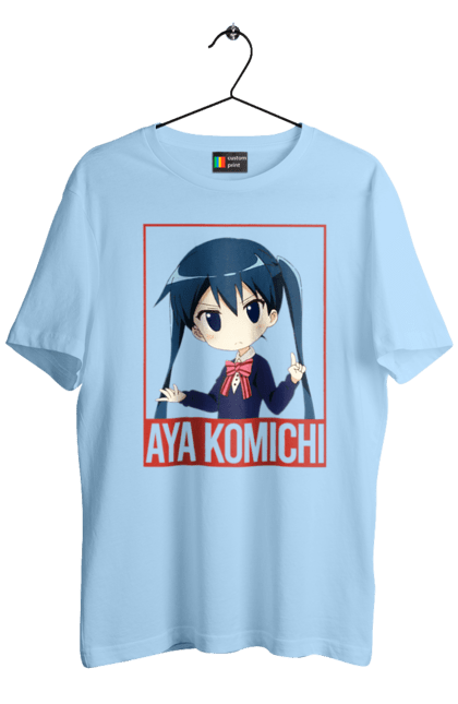 Футболка мужская с принтом Золотая мозаика Ая Комити. Anime, aya komichi, kiniro mosaic, kinmoza, manga, аниме, ая комити, золотая мозаика, комити, манга. 2070702