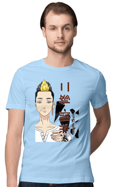 Men's t-shirt with prints Tokyo Revengers Hanma. Anime, film, hanma, manga, tokyo manji gang, tokyo revengers, tv series. 2070702