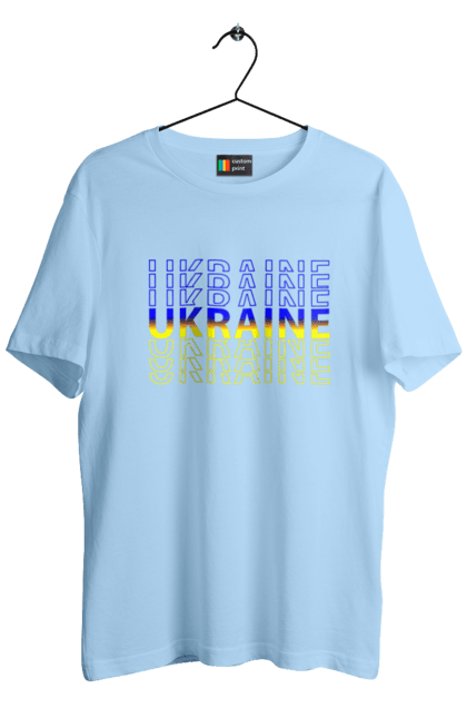 Футболка чоловіча з принтом "Україна". Герб, незалежність, прапор, україна. 2070702