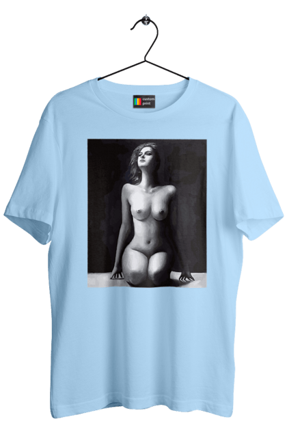 Футболка чоловіча з принтом "Краса тіла". Вигини жіночого тіла, грація тіла, груди, жіноче тіло, жіночі груди, краса тіла. 2070702