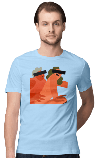 Футболка чоловіча з принтом "Кохання та прихована камера". Prikol, smex, гумор, дружба, жуйка, любов, мир, нас не впізнають, прихована камера, секс. 2070702