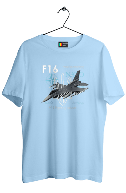Футболка чоловіча з принтом "F16". F16, nasams, zuzana, гаубиця, два герби, залужний, сюзанна. 2070702