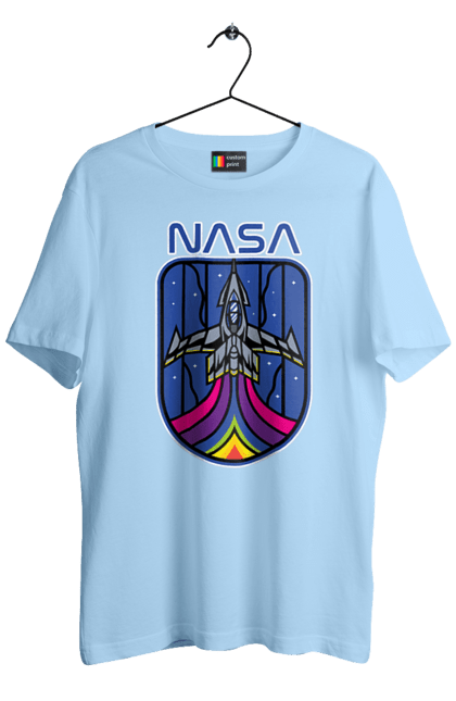 Men's t-shirt with prints NASA. Aeronautics, astronautics, aviation, nasa, research, rocket, science, space, technologies, usa. 2070702