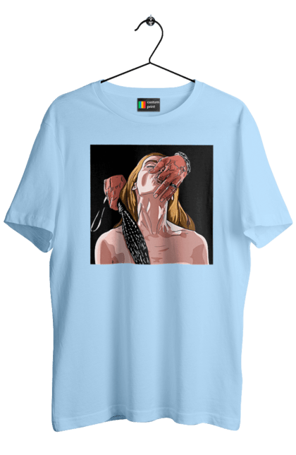 Футболка чоловіча з принтом "Дівчина У Полоні Чоловіка З Батогами". Батіг, пристрасть, смоктати. 2070702