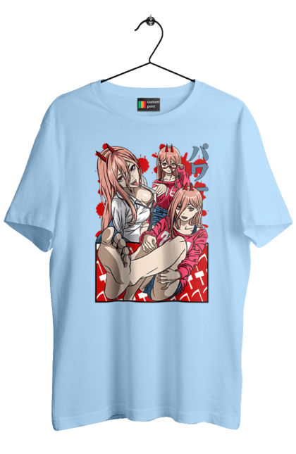 Men's t-shirt with prints Chainsaw Man Power. Anime, chainsaw man, demon, manga, power, shonen. 2070702