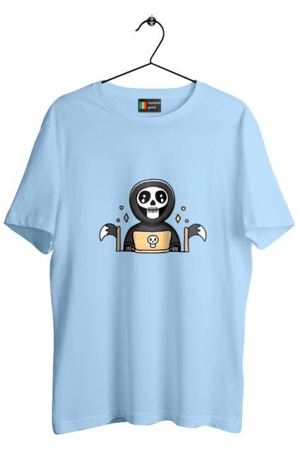 Футболка чоловіча з принтом "Темний розробник програміст". Brain, geek, linux, php, ай ти, ай ті, баг, геймер, гік, гра в кальмара, де баг, код, лаптоп, лінукс, пранк, програміст, розробник, смерть, сміх, смішне, ютер. 2070702