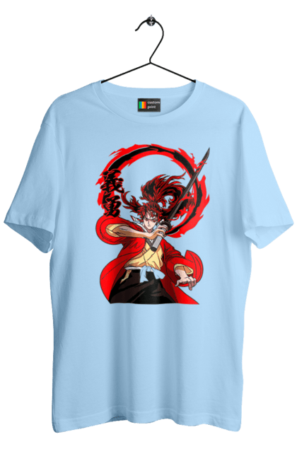 Men's t-shirt with prints Demon Slayer Yoriichi Tsugikuni. Anime, demon slayer, manga, tsugikuni, yoriichi, yoriichi tsugikuni. 2070702