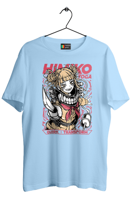 Футболка мужская с принтом Моя геройская академия Химико Тога. Himiko toga, my hero academia, аниме, видеоигра, манга, моя геройская академия, химико тога, якудза тога. 2070702