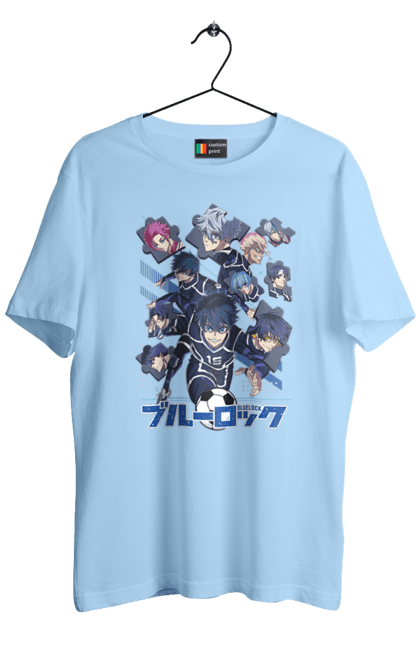 Men's t-shirt with prints Blue Lock. Anime, blue lock, blue prison, manga, sport, sports anime. 2070702