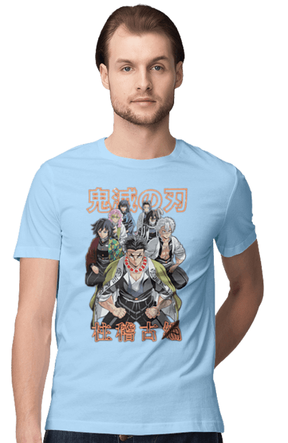 Men's t-shirt with prints Demon Slayer Hashira. Anime, demon slayer, hashira, kimetsu no yaiba, manga. 2070702