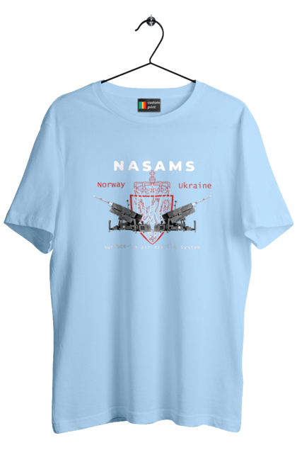 Футболка чоловіча з принтом "NASAMS". Nasams, zuzana, гаубиця, два герби, залужний, сюзанна. 2070702