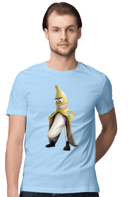 Футболка чоловіча з принтом "Банан". Банан, секс, смех, шутка, эксгибиционист. 2070702