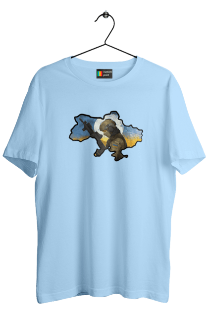 Футболка чоловіча з принтом "Слава ЗСУ". Вільна нація, воля, героям слава, мир, свобода, слава зсу, слава україні, україна, чисте небо, щасливі люди. 2070702