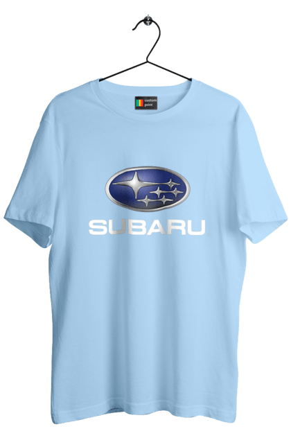 Men`s t-shirt with prints Subaru 2 Wh. Auto, logotype, subaru. 2070702