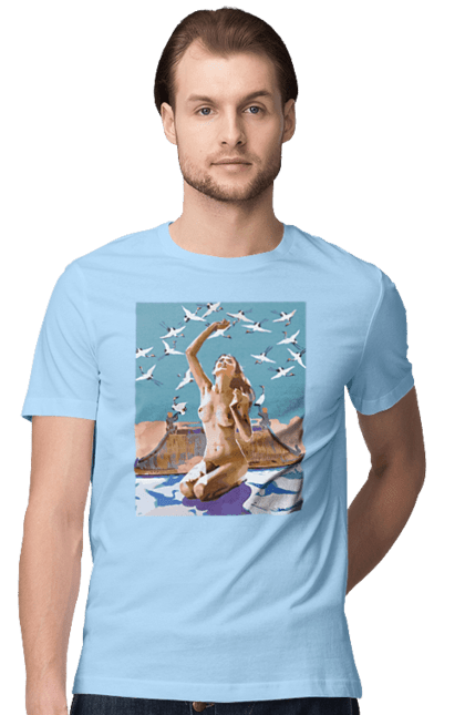 Футболка чоловіча з принтом "Краса тіла". Вигини жіночого тіла, грація тіла, груди, жіноче тіло, жіночі груди, краса тіла. 2070702