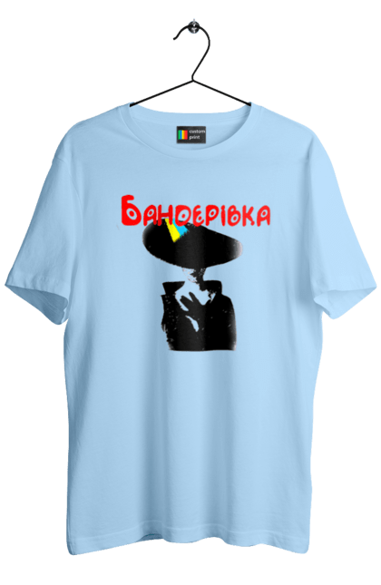 Футболка чоловіча з принтом "Бандерівка". Бандера, бандерівка, війна, військово повітряні війська, вірю в зсу, все, літак, ні війні, орки, слава україні, україна, українка. 2070702