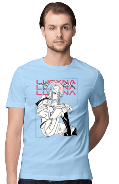 Men's t-shirt with prints Cyberpunk: Edgerunners Lucy. Anime, cd project, cyberpunk, edgerunners, game, lucy, netflix, video game. 2070702