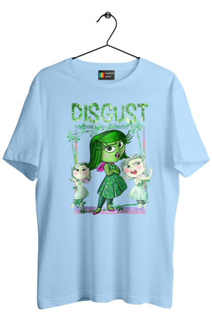 Men's t-shirt with prints Inside Out Disgust. Cartoon, disgust, emotions, inside out, pixar. 2070702