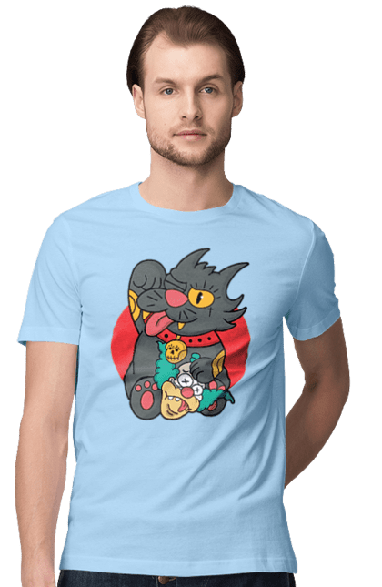 Men`s t-shirt with prints The Simpsons Krusty the Clown. Clown, krusty, krusty the clown, simpsons. 2070702