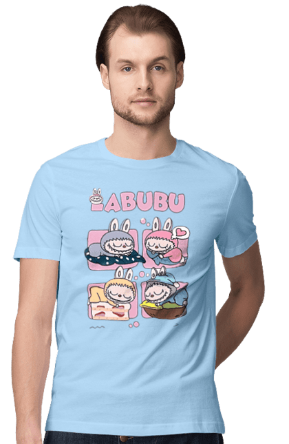 Футболка чоловіча з принтом "Сон Labubu". Labubu, weird cute, іграшки, лабубу. 2070702