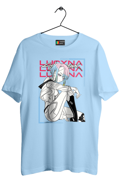 Men's t-shirt with prints Cyberpunk: Edgerunners Lucy. Anime, cd project, cyberpunk, edgerunners, game, lucy, netflix, video game. 2070702