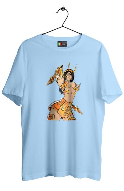 Men's t-shirt with prints Scorpio girl. Armor, glasses, gold, scorpion, young woman. 2070702