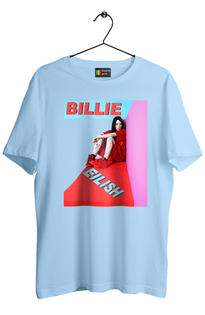 Футболка чоловіча з принтом "Біллі Айліш". Біллі айліш, логотип біллі айліш, принт біллі айліш, співачка біллі айліш. 2070702