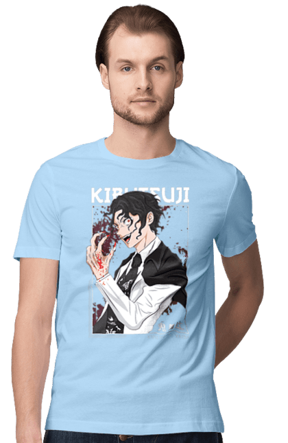 Men's t-shirt with prints Demon Slayer Muzan. Anime, demon slayer, eternal paradise faith, kimetsu no yaiba, manga, muzan, twelve kizuki, upper rank six. 2070702