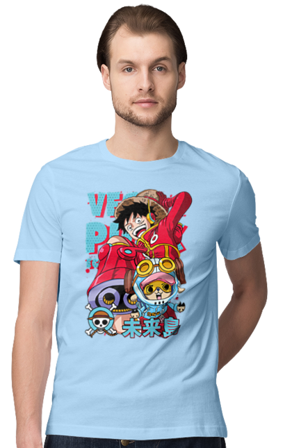 Футболка мужская с принтом Ван Пис Луффи. Luffy, one piece, аниме, большой куш, ван пис, луффи, манга, монки де луффи, пираты. 2070702