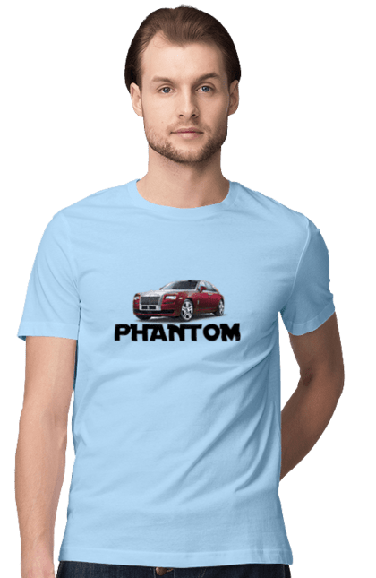 Футболка чоловіча з принтом "Ролс ройс". Авто, автомобіль, люкс клас, ролс ройс, седан, фантом. 2070702