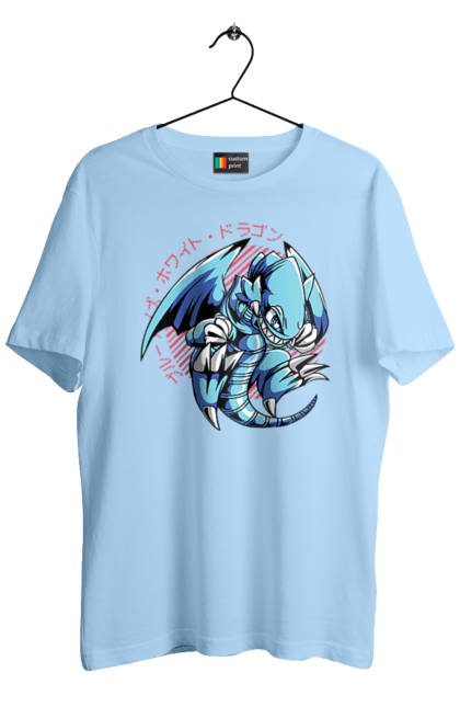 Men's t-shirt with prints Yu Gi Oh! Blue Eyes Toon Dragon. Anime, blue-eyes toon dragon, cards, dragon, game, manga, yu gi oh. 2070702