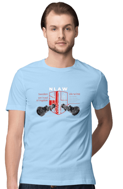 Футболка чоловіча з принтом "NLAW". Caesar, himars, nlaw, patriot, weapon, zaluzhny. 2070702