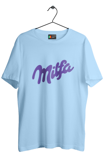 Футболка чоловіча з принтом "Milfa". Гумор, для жінок, жіноча, меми, мілка, мілфа, прикол, смішне, смішні. 2070702