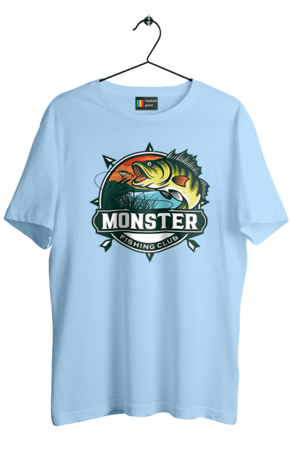 Футболка чоловіча з принтом "Рибальський клуб". Відпочинок, рибак, рибальський клуб, хоббі. 2070702