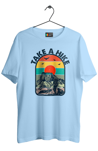 Футболка чоловіча з принтом "Прогуляйся Альпініст, Гори". Альпініст, гори, похід, прогуляйся. 2070702