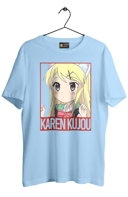 Футболка чоловіча з принтом "Золота мозаїка Карен Куджо". Anime, karen kujo, kiniro mosaic, kinmoza, manga, аніме, золота мозаїка, карен, карен куджо, манга. 2070702