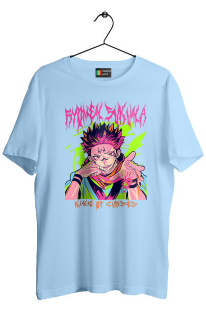 Men's t-shirt with prints Jujutsu Kaisen Sukuna. Anime, dark fantasy, jujutsu kaisen, magic battle, manga, mystic, sukuna. 2070702