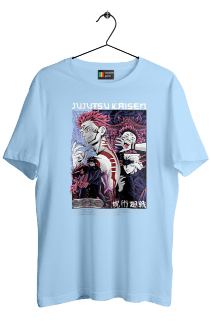 Men's t-shirt with prints Jujutsu Kaisen Sukuna. Anime, dark fantasy, jujutsu kaisen, magic battle, manga, mystic, sukuna. 2070702