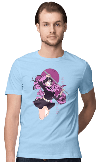 Men's t-shirt with prints Demon Slayer Kanao. Anime, demon slayer, kanao, kimetsu no yaiba, manga, serial, shinobu. 2070702