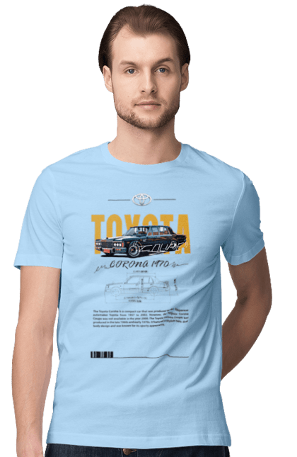 Men's t-shirt with prints Toyota Corona. Auto, automobile, car, corona, toyota, toyota corona. 2070702