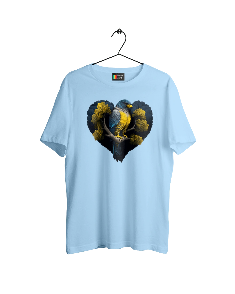 Blue and yellow falcon