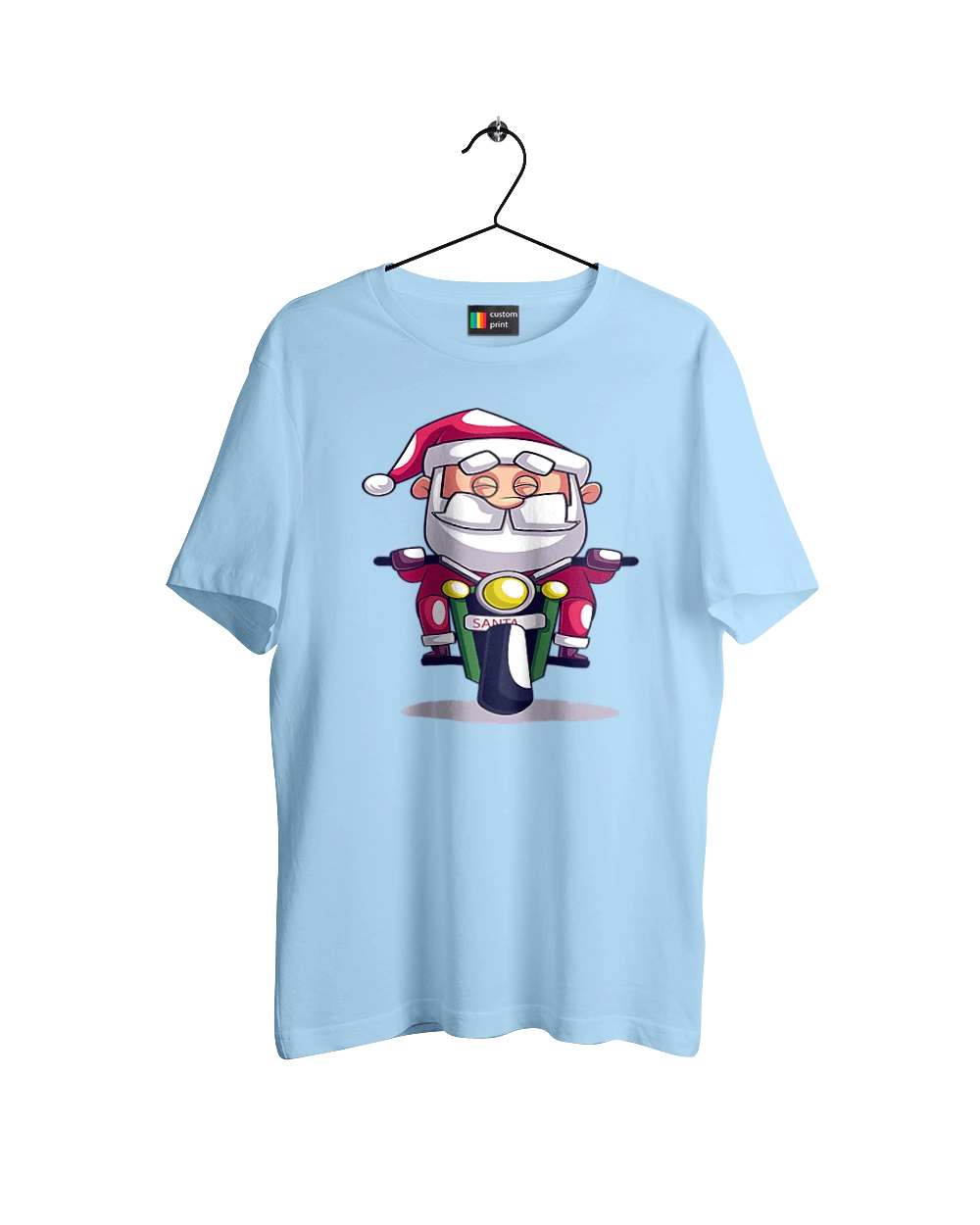 Щасливий Санта на мотоциклі