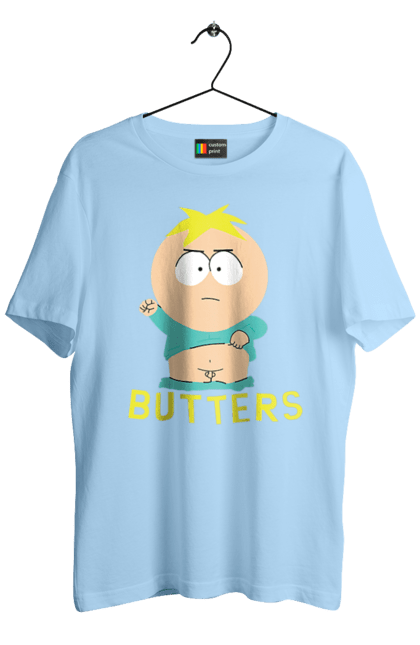 Футболка мужская с принтом Южный Парк Баттерс. Butters, south park, баттерс, мультфильм, южный парк. 2070702