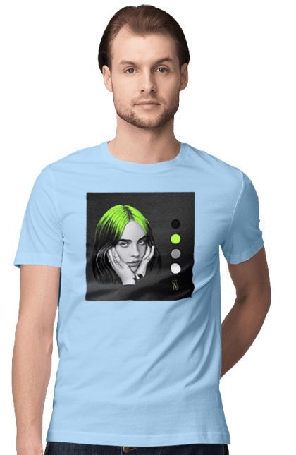 Футболка чоловіча з принтом "Біллі Ейліш". Біллі, біллі ейліш, ейліш. 2070702