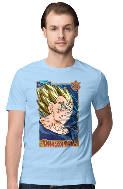 Футболка мужская с принтом Жемчуг дракона Вегета. Anime, dragon ball, goku, majin vegeta, manga, vegeta, аниме, вегета, жемчуг дракона, манга. 2070702