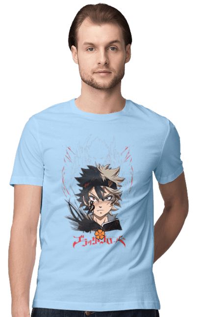 Футболка чоловіча з принтом "Black Clover Аста". Anime, asta, black clover, manga, wizard king, аніме, аста, король магів, манга, чорна конюшина. 2070702