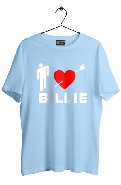 Футболка чоловіча з принтом "Біллі Айліш". Біллі айліш, логотип біллі айліш, принт біллі айліш, співачка біллі айліш. 2070702