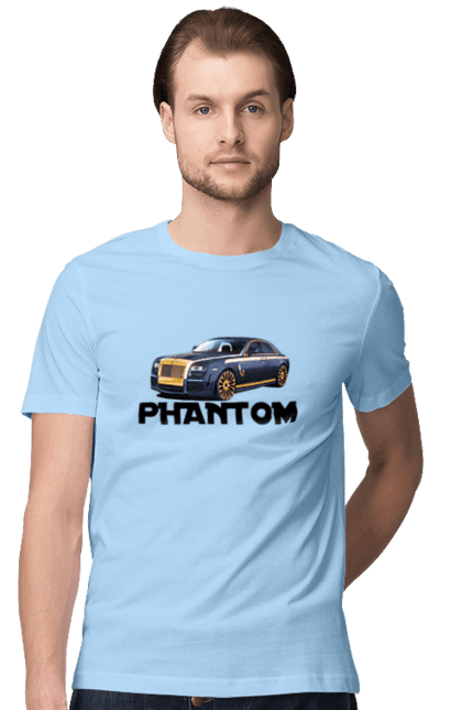 Футболка чоловіча з принтом "Ролс ройс". Авто, автомобіль, люкс клас, ролс ройс, седан, фантом. 2070702