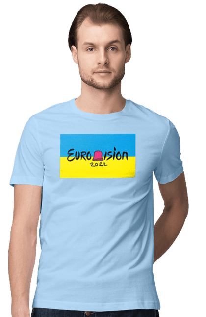 Футболка чоловіча з принтом "Євробачення за KALUSH Orchestra". Kalush orchestra, stefania, азов, врятувати азовсталь, врятувати захисників азовсталі, євробачення, звільнити, маріуполь, наші захисники, перемога, свобода. 2070702