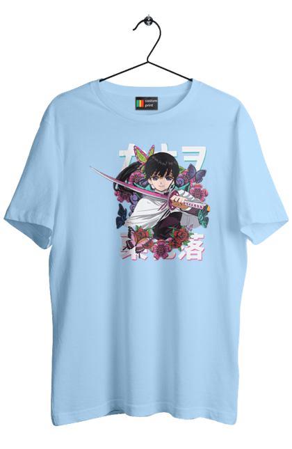 Men's t-shirt with prints Demon Slayer Kanao. Anime, demon slayer, kanao, kimetsu no yaiba, manga, serial, shinobu. 2070702